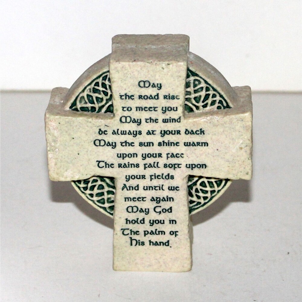 Roman Petite Standing Cross Faithstones Irish Celtic Christian Prayer decor